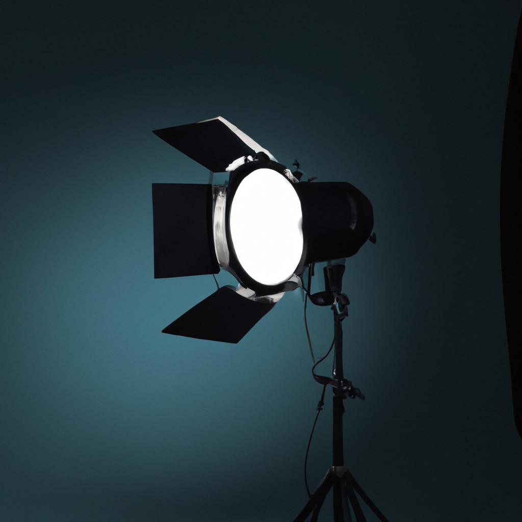 스튜디오 내부의 큰 창과 자연광, 미니멀한 배경, 라이트 장비와 무드보드